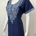 Navy Blue Delicate Embroidery Bizzylizzy Nighty