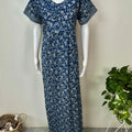 Royal Blue Pure Cotton Women's Nighty