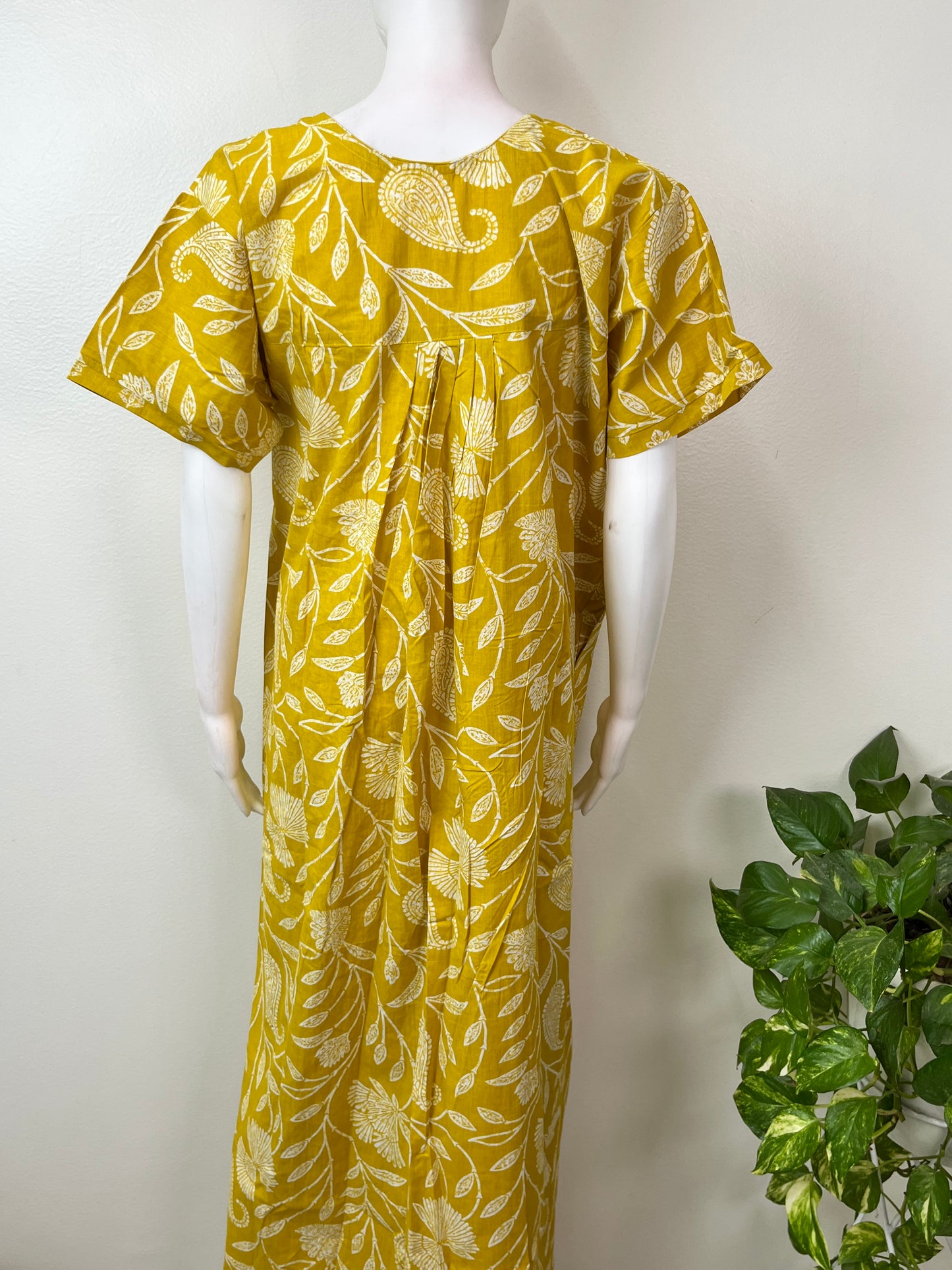 Yellow Elegant & Comfortable Pure Cotton Nighty