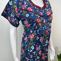 Blue 100% Cotton Nighty Elegant & Breathable
