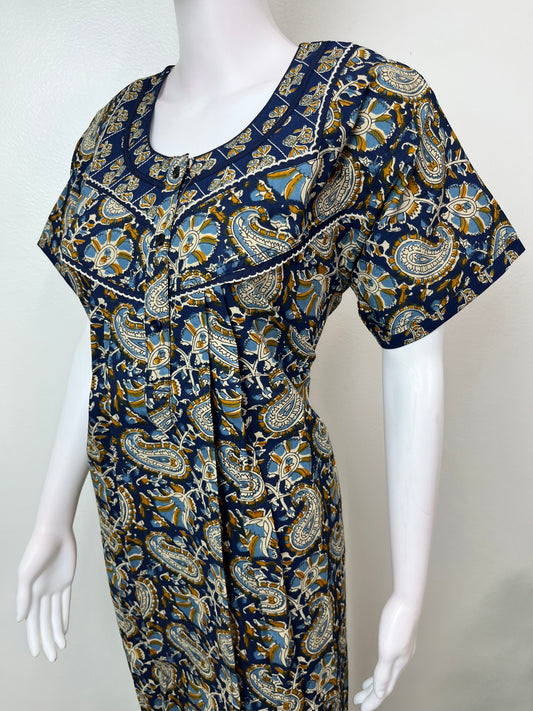 Royal Blue 100% Cotton Nighty Soft & Comfortable