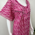 Pink Pure Cotton Nighty Comfortable & Elegant