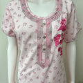 Boutique Cotton Nightgown with Elegant Embroidery