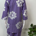 Lavender Cambric Cotton Night Suit