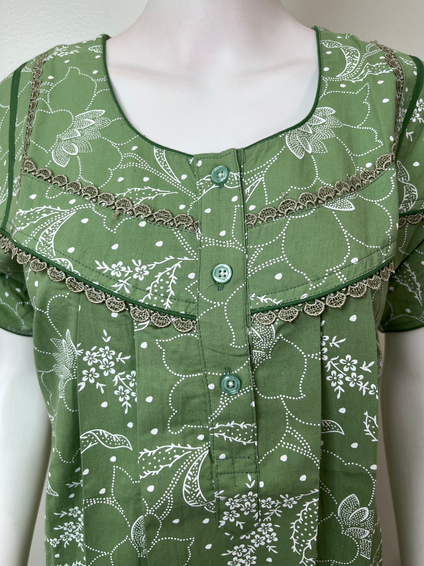 Emerald Green 100% Cotton Nightgown