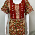 Maroon Printed 100% Cotton Nightgown