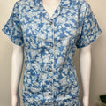Sky Blue Classic Cotton Nightwear Set- Button Shirt & Pyjamas
