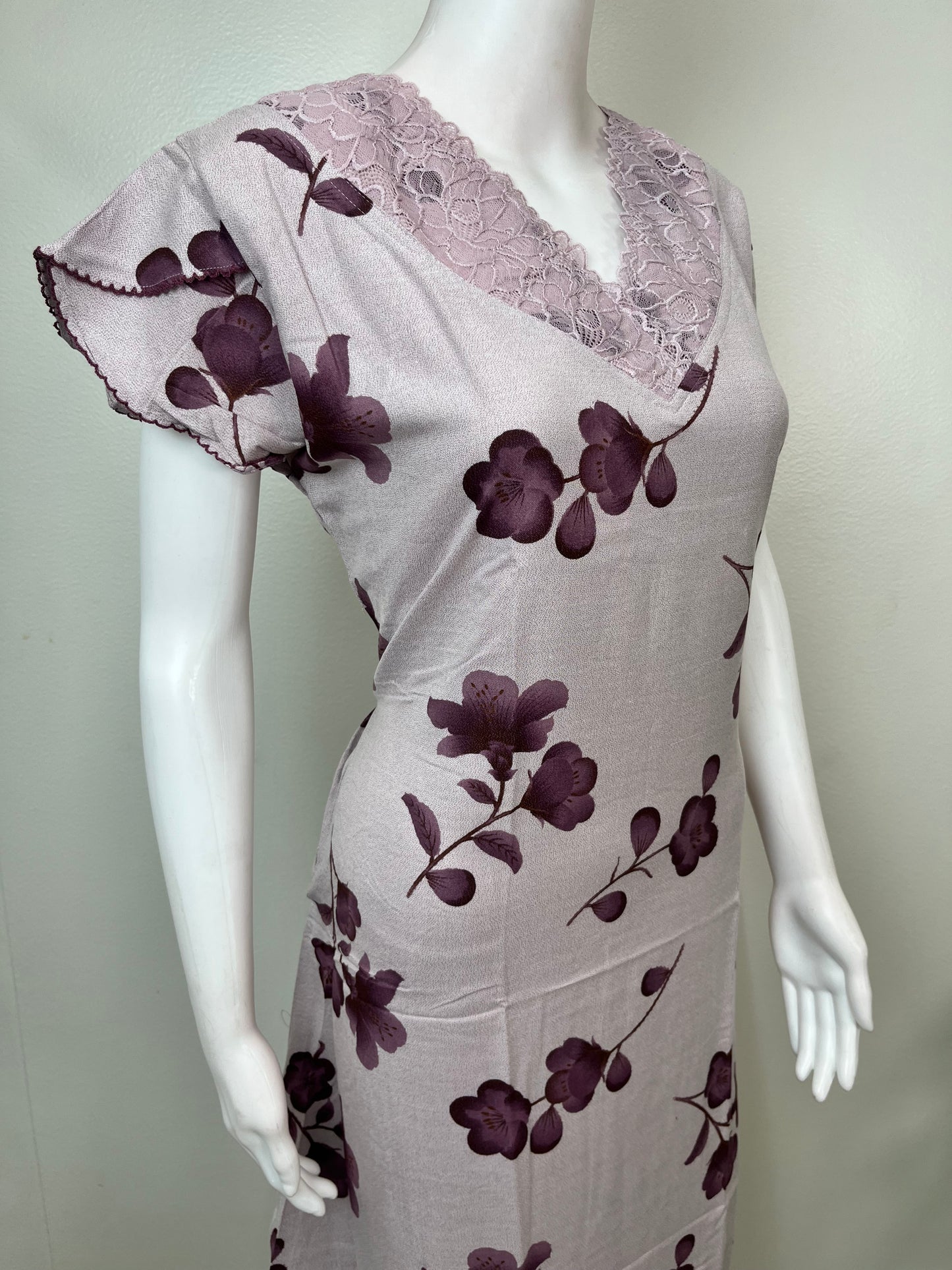 Lavender Alpine Fabric Nighty for Women