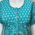 Aqua Blue Elegant & Breathable Pure Cotton Nighty