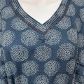 Blue Rayon Fabric Elegant Kaftan