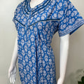 Royal Blue Pure Cotton Nightgown