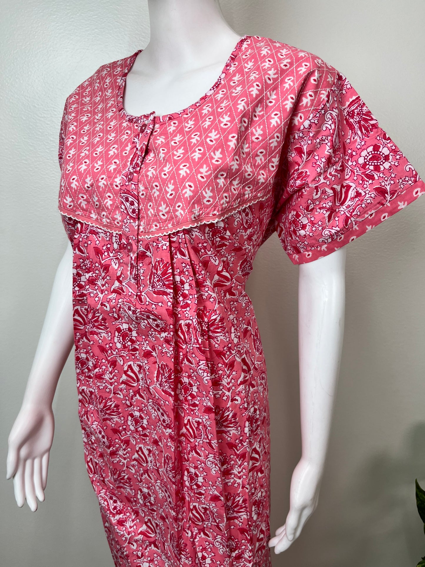 Baby Pink 100% Cotton Women’s Nighty