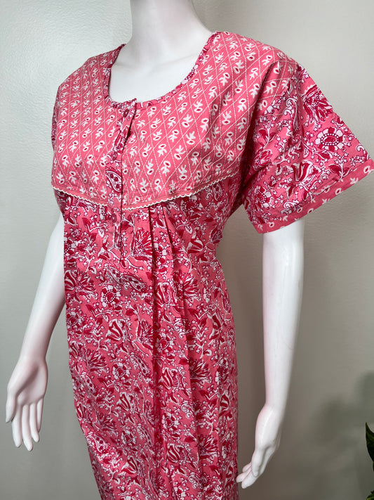 Baby Pink 100% Cotton Women’s Nighty