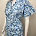 Sky Blue Classic Cotton Nightwear Set- Button Shirt & Pyjamas