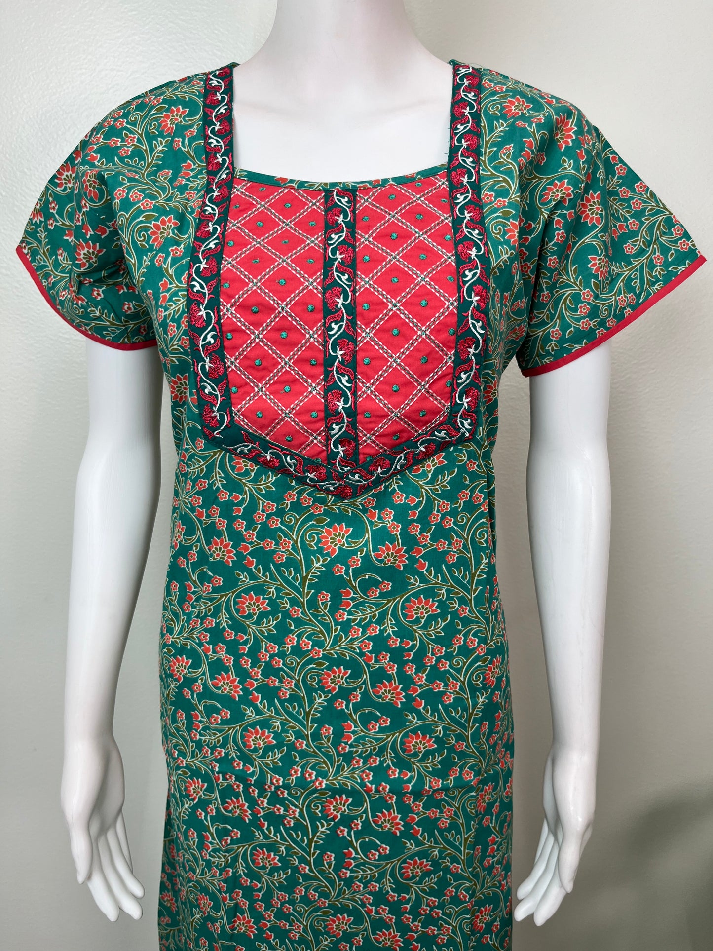 Green Pure Cotton Nighty Soft & Comfortable