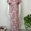 Floral Printed Bizzylizzy Crush Fabric Nightgown
