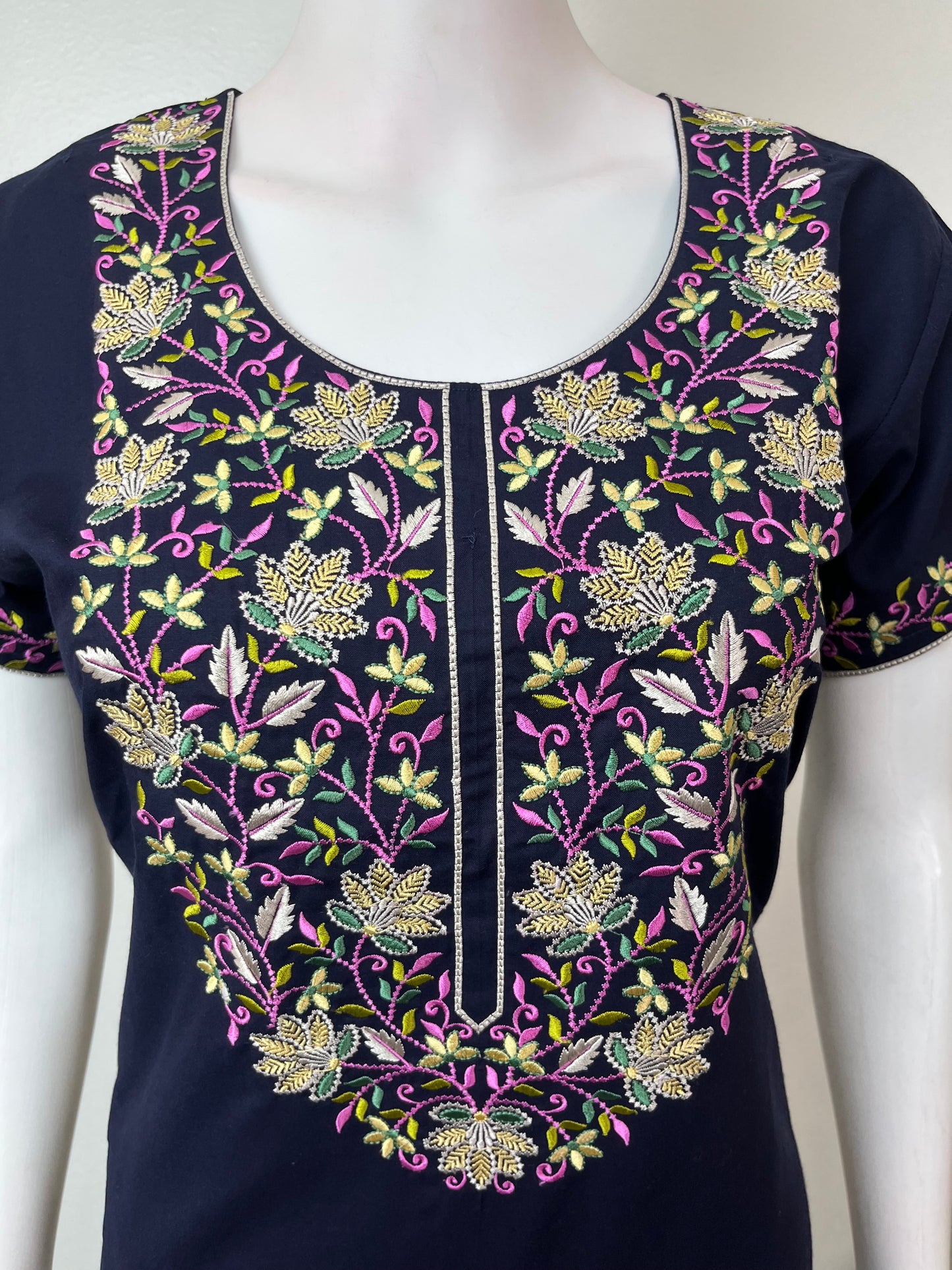 Navy Blue Bizzylizzy Bliss Embroidered Nighty