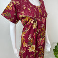 Maroon Pure Cotton Nightgown for Women