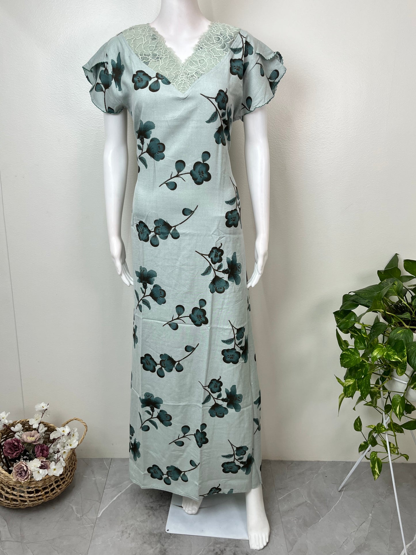 Sea Green Soft & Breathable Alpine fabric Nighty