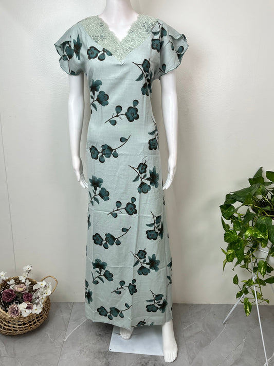 Sea Green Soft & Breathable Alpine fabric Nighty