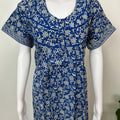 Royal Blue Pure Cotton Women's Nighty