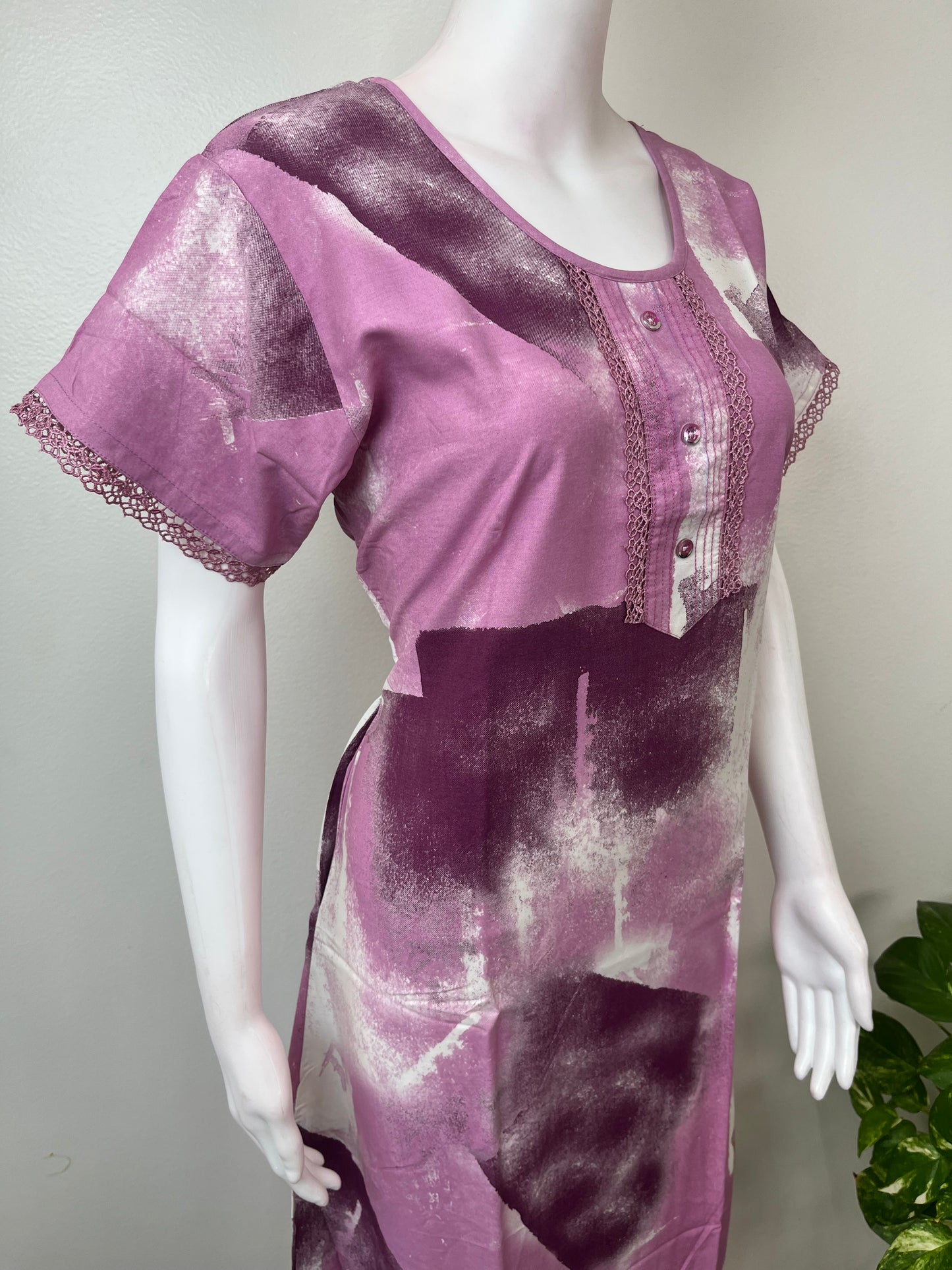 Pink Soft & Breathable Rayon Fabric Nighty