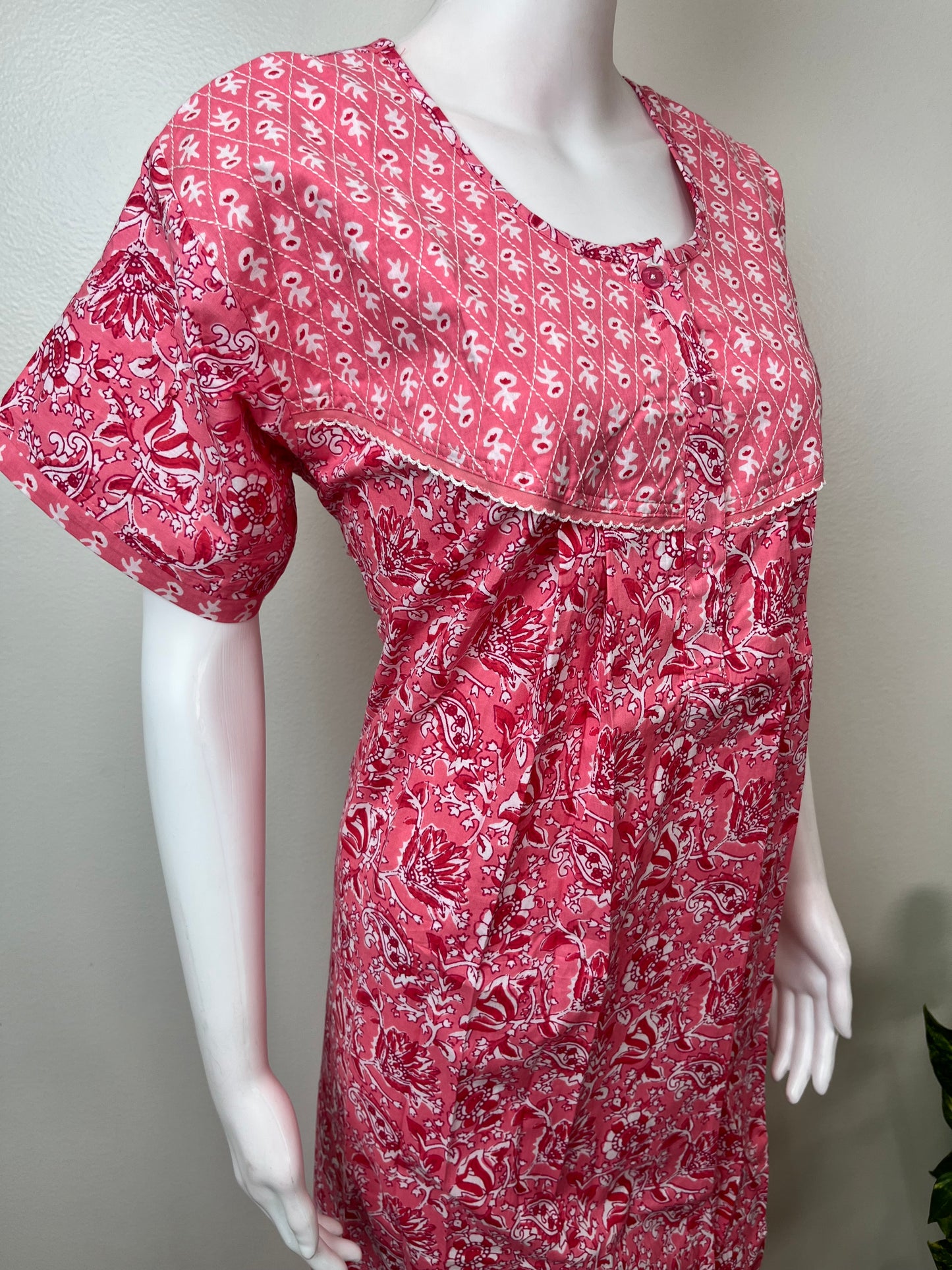 Baby Pink 100% Cotton Women’s Nighty