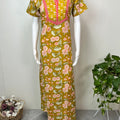 Yellow 100% Cotton Nightgown for Women