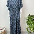Blue Rayon Fabric Elegant Kaftan