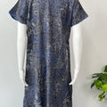 Navy Blue Print Soft & Breathable Alpine Nighty for Women