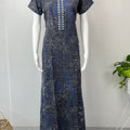 Navy Blue Print Soft & Breathable Alpine Nighty for Women