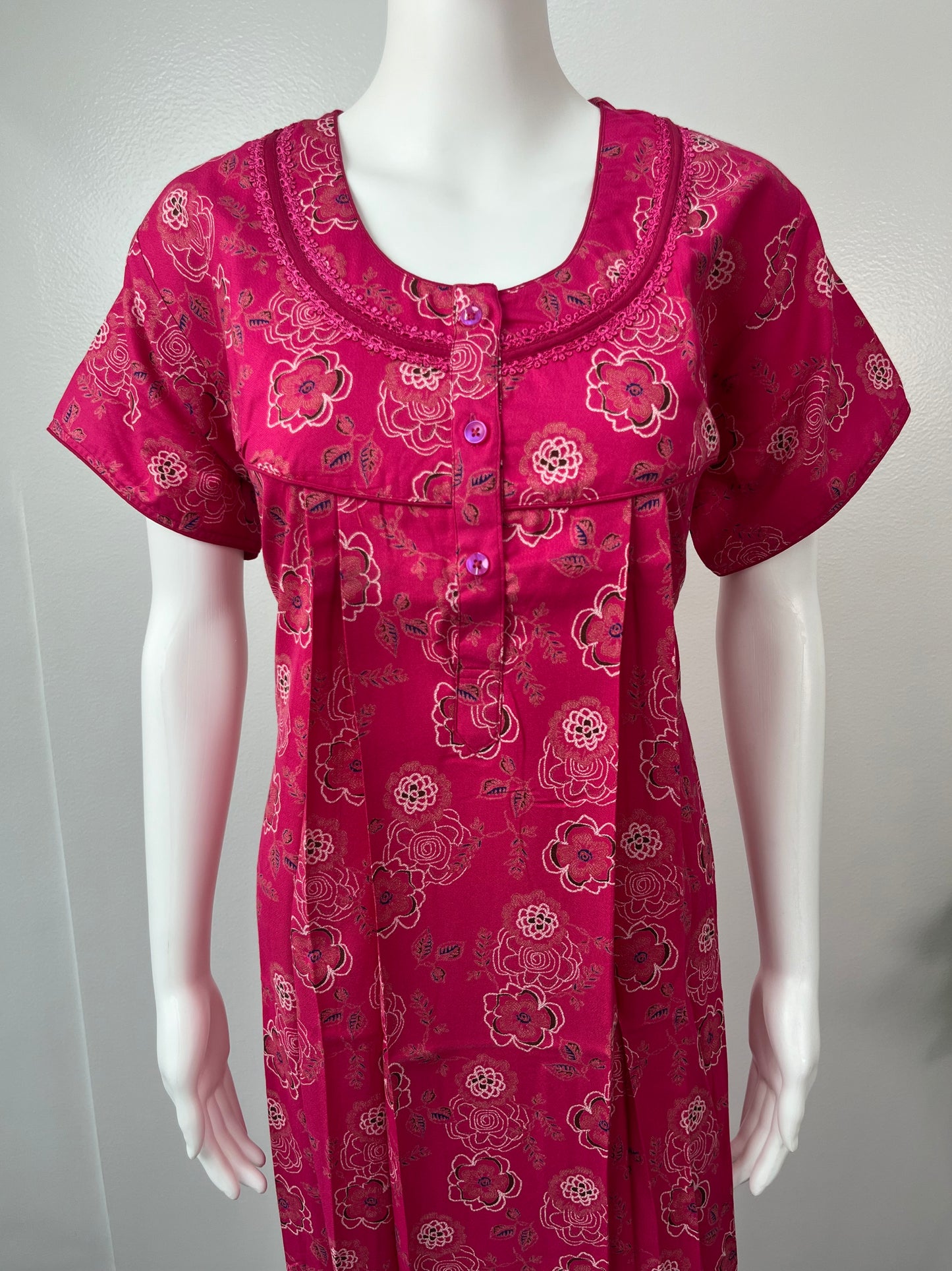 Hot Pink Alpine Nightgown Elegant & Long Lasting