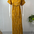 Mustard Printed Alpine Nightgown for Women