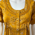 Mustard Printed Alpine Nightgown for Women