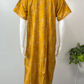 Mustard Printed Alpine Nightgown for Women