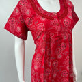Red Alpine Fabric Nightgown Soft & Breathable