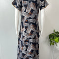 Black Printed Embroidery Soft & Breathable Alpine Nighty Perfect For All Seasons