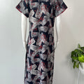 Red Embroidery Black Alpine Nightgown Elegant & Long-Lasting