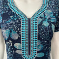 Blue Printed Alpine Nighty Elegant & Long Lasting