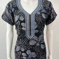 Black Printed Alpine Nightgown for Women