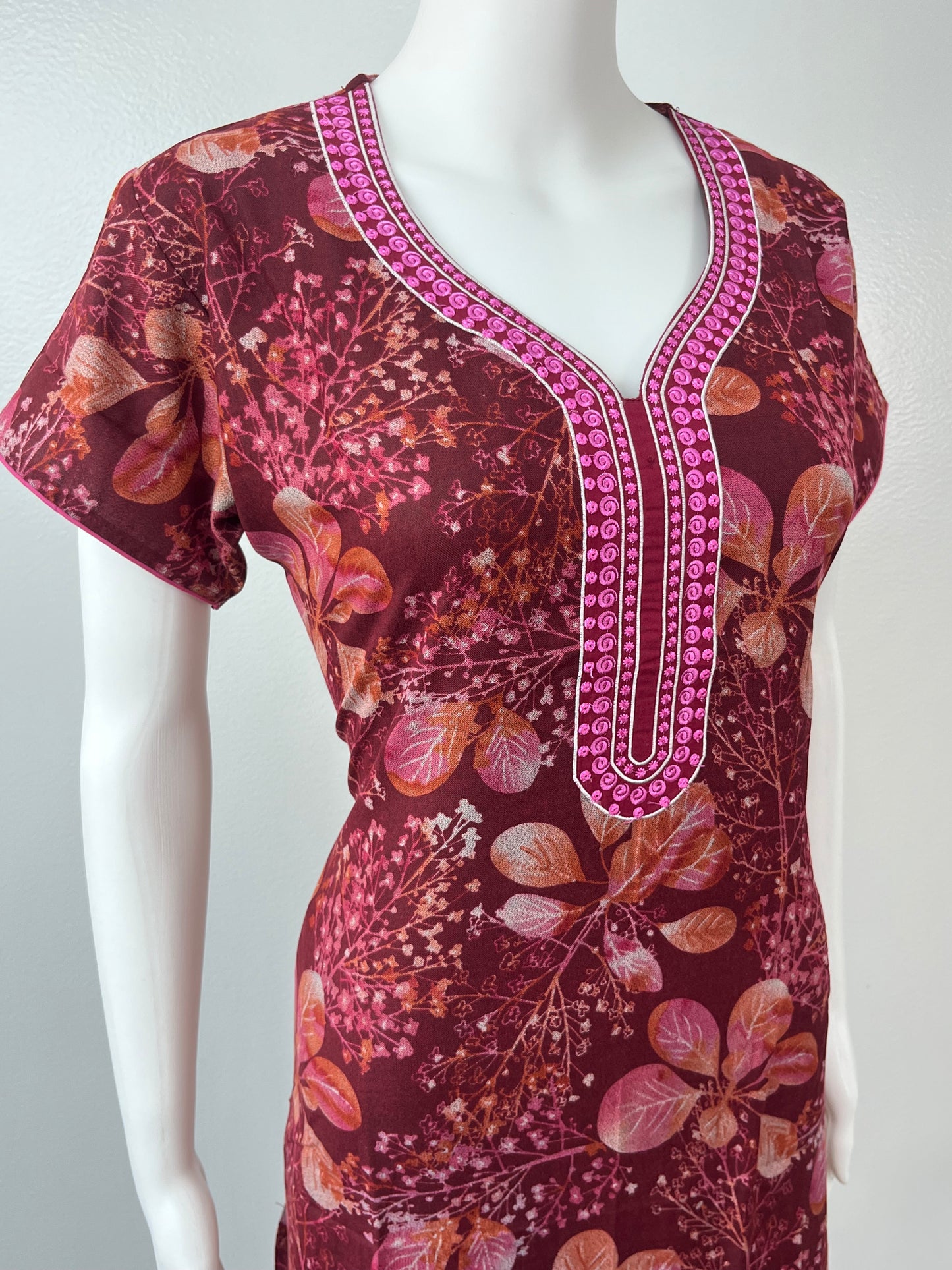 Red Printed Soft & Breathable Alpine Nighty Perfect for All Seasons