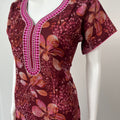 Red Printed Soft & Breathable Alpine Nighty Perfect for All Seasons