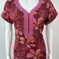 Red Printed Soft & Breathable Alpine Nighty Perfect for All Seasons