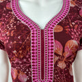 Red Printed Soft & Breathable Alpine Nighty Perfect for All Seasons