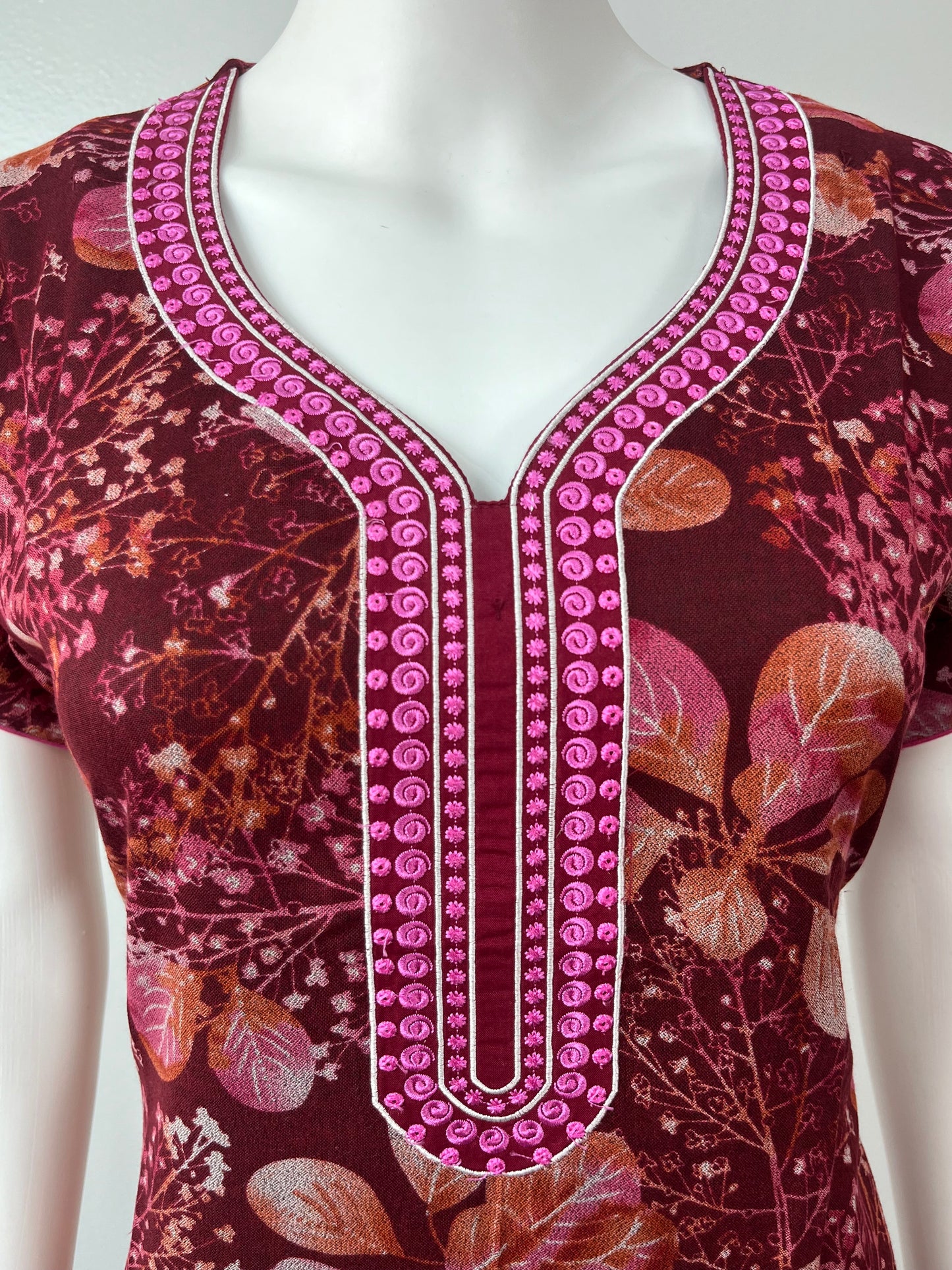 Red Printed Soft & Breathable Alpine Nighty Perfect for All Seasons