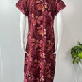 Red Printed Soft & Breathable Alpine Nighty Perfect for All Seasons