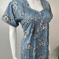 Blue Soft & Breathable Alpine Nightgown Perfect for All Seasons