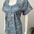 Blue Soft & Breathable Alpine Nightgown Perfect for All Seasons