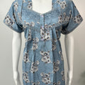 Blue Soft & Breathable Alpine Nightgown Perfect for All Seasons