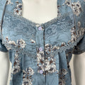 Blue Soft & Breathable Alpine Nightgown Perfect for All Seasons